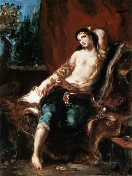 Odalisque Romantic Eugene Delacroix Oil Paintings